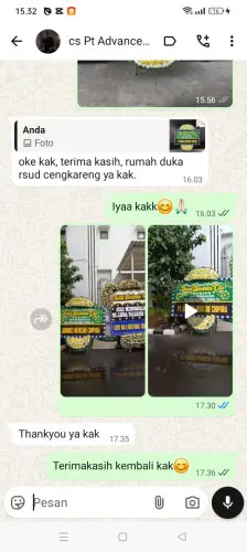 Testimonial Papan Bunga Pernikahan cigondewah hilir