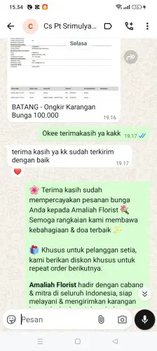 Testimonial Papan Bunga cigondewah hilir